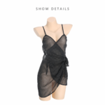 Sheer Deep V Bodycon Slip Dress Set - Image 10
