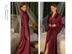 Lace Trim Silky Nightdress & Robe Set - Image 8