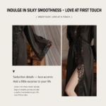 Lace Trim Silky Nightdress & Robe Set - Image 4