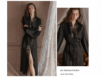Lace Trim Silky Nightdress & Robe Set - Image 13