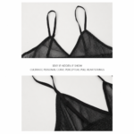 Sheer Deep V Bodycon Slip Dress Set - Image 11
