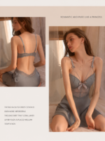 3-Piece Lace Slip Dress & Robe Set - Image 30