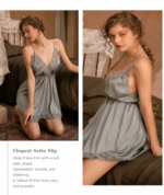 Deep V Lace Cami Slip Dress & Thong Set - Image 11