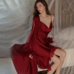Elegant Satin Slip Dress with Sheer Robe - Image 18