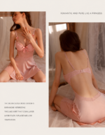 3-Piece Lace Slip Dress & Robe Set - Image 17