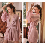 Soft Satin Lace Robe with Belt - Image 18