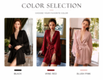 Soft Satin Lace Robe with Belt - Image 6