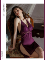 3-Piece Deep V Slit Nightdress & Robe Set - Image 11