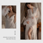 Elegant Satin Slip Dress with Sheer Robe - Image 9