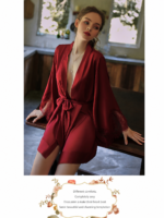 Soft Satin Lace Robe with Belt - Image 15