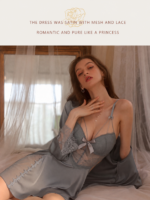 3-Piece Lace Slip Dress & Robe Set - Image 29