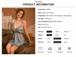 Deep V Lace Cami Slip Dress & Thong Set - Image 6