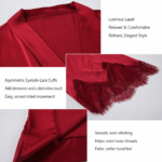 Soft Satin Lace Robe with Belt - Image 4