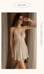 Ivory Floral Lace Babydoll Chemise - Image 8