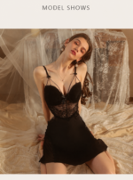3-Piece Lace Slip Dress & Robe Set - Image 7