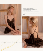 Champagne Halter Lace Babydoll - Image 9