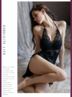 3-Piece Deep V Slit Nightdress & Robe Set - Image 14