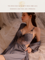 3-Piece Lace Slip Dress & Robe Set - Image 19