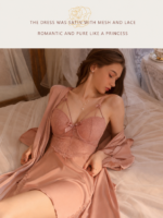 3-Piece Lace Slip Dress & Robe Set - Image 23