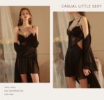 3-Piece Lace Slip Dress & Robe Set - Image 9