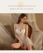 3-Piece Lace Slip Dress & Robe Set - Image 11