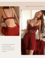 3-Piece Lace Slip Dress & Robe Set - Image 27