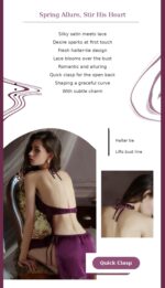 3-Piece Deep V Slit Nightdress & Robe Set - Image 3