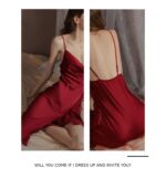 Elegant Satin Slip Dress with Sheer Robe - Image 20